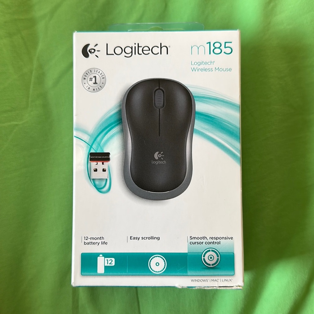 New Logitech M185 Wireless Mouse USB for PC Windows, Mac